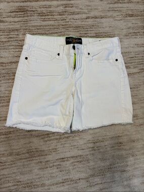 Lucky Brand Abbey Short White Frayed Hem Denim Shorts Size 2/26 Casual